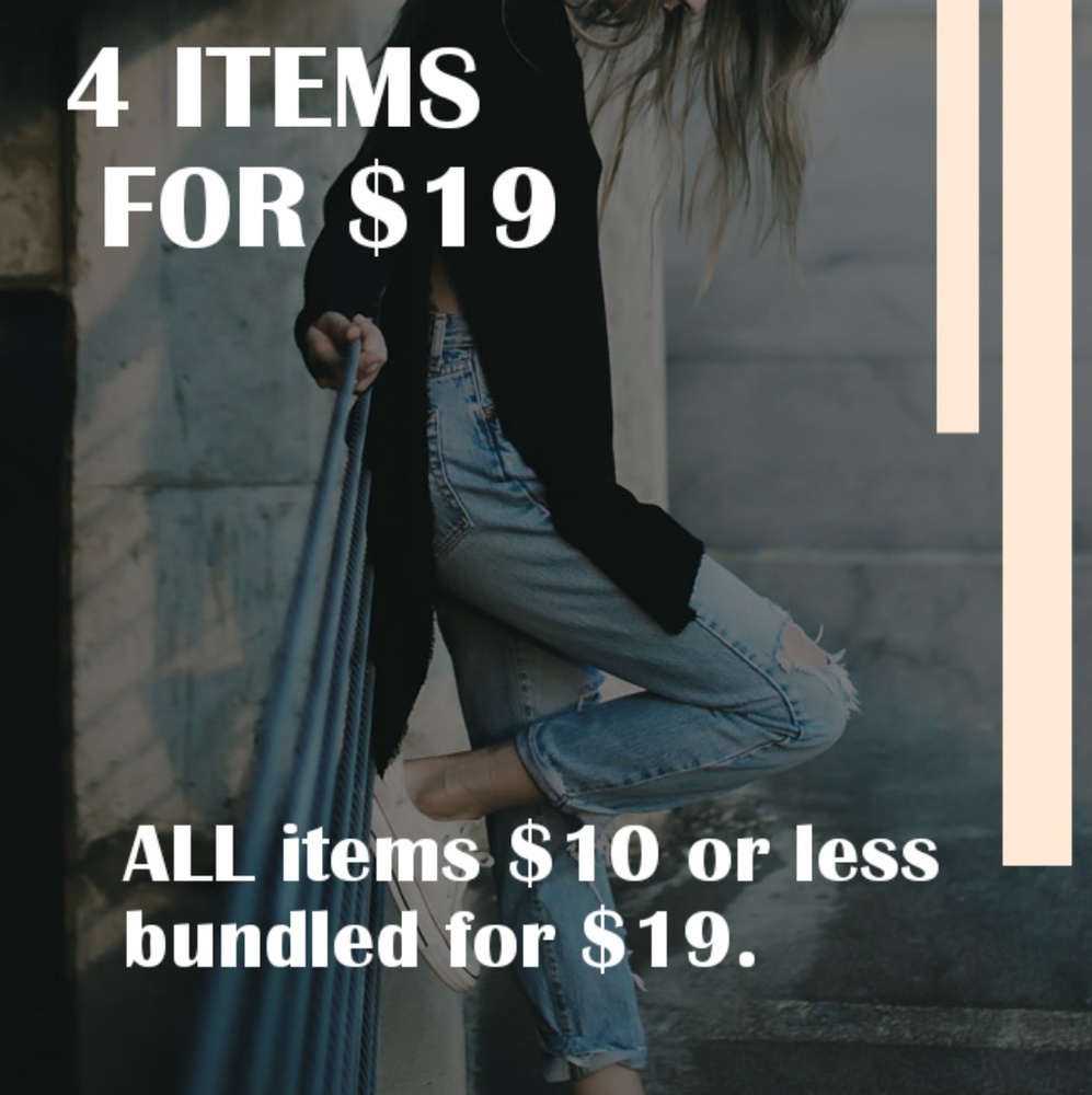 4 ITEMS FOR $19